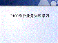 PICC維護(hù)相關(guān)業(yè)務(wù)知識ppt課件