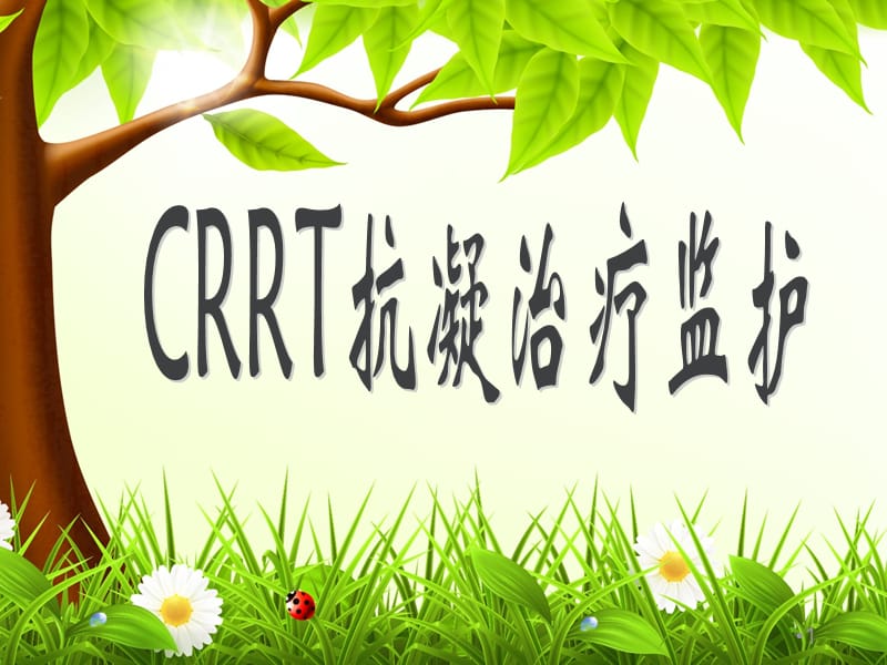 CRRT抗凝治疗监测ppt课件_第1页