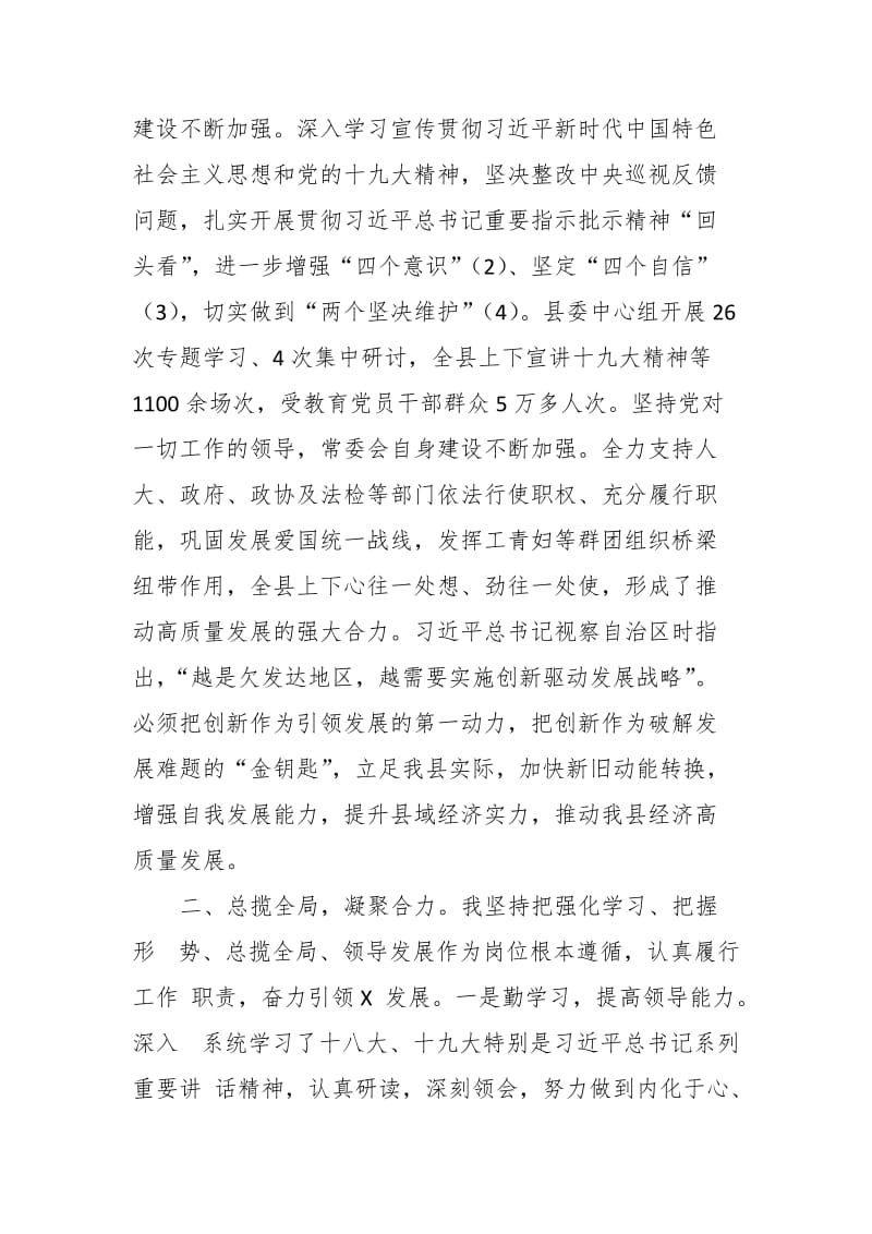 县委书记在2019年全委会上的报告_第2页