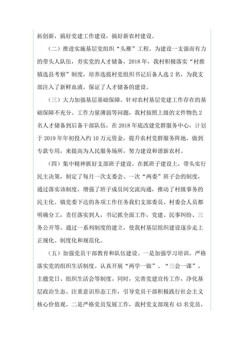 村党支部书记抓基层党建工作述职报告一篇_第2页