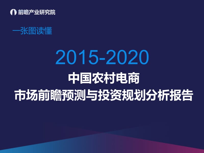 2015－2020中国农村电商市场前瞻预测与投资规划分析报告_第1页