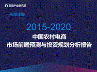 2015－2020中國農(nóng)村電商市場前瞻預測與投資規(guī)劃分析報告