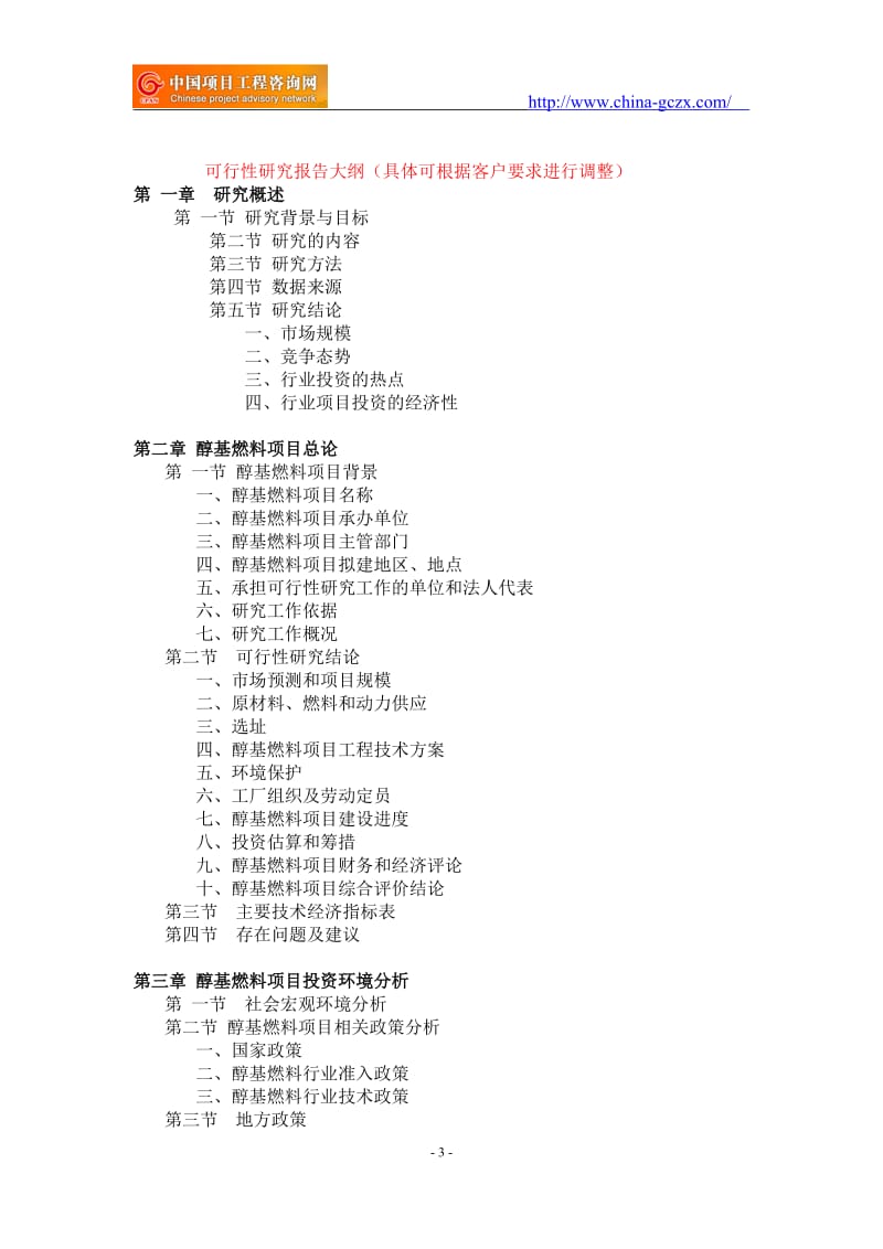 醇基燃料项目可行性研究报告-重点项目_第3页