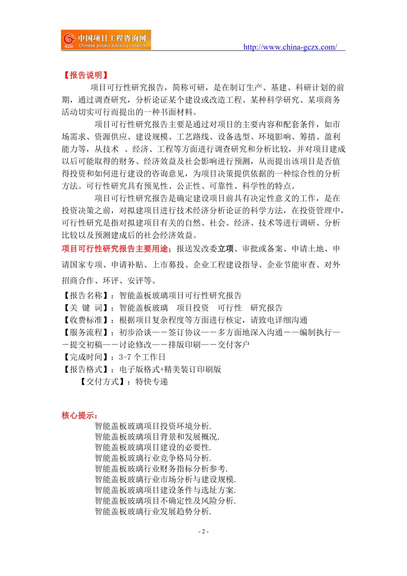 智能盖板玻璃项目可行性研究报告-备案立项案例_第2页