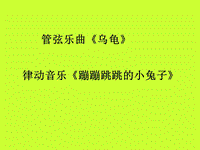 二年級下冊音樂課件－第13課兒童歌舞劇——龜兔賽跑　管弦樂曲《烏龜》和律動音樂《蹦蹦跳跳的小兔子》｜花城版(共11張PPT)