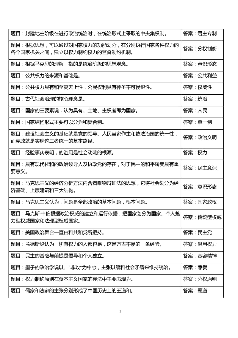 小字体：电大政治学原理 形考任务4 题库_第3页