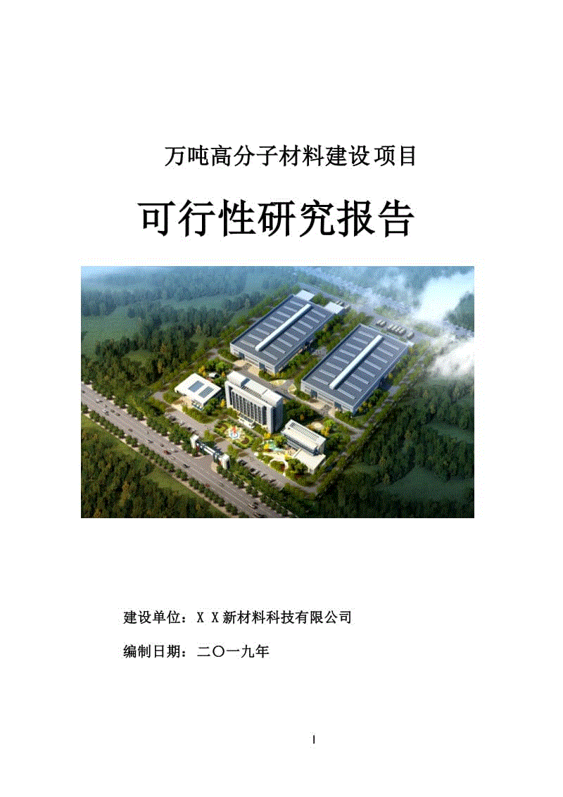 萬(wàn)噸高分子材料建設(shè)項(xiàng)目可行性研究報(bào)告[案例立項(xiàng)用]