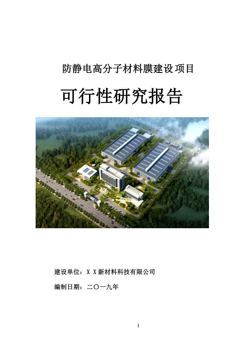 防靜電高分子材料膜建設(shè)項(xiàng)目可行性研究報(bào)告[用于申請(qǐng)立項(xiàng)]