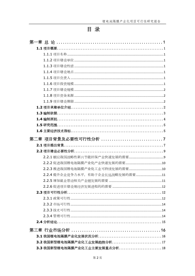 锂电池隔膜产业化项目可行性研究报告【申请备案】_第3页