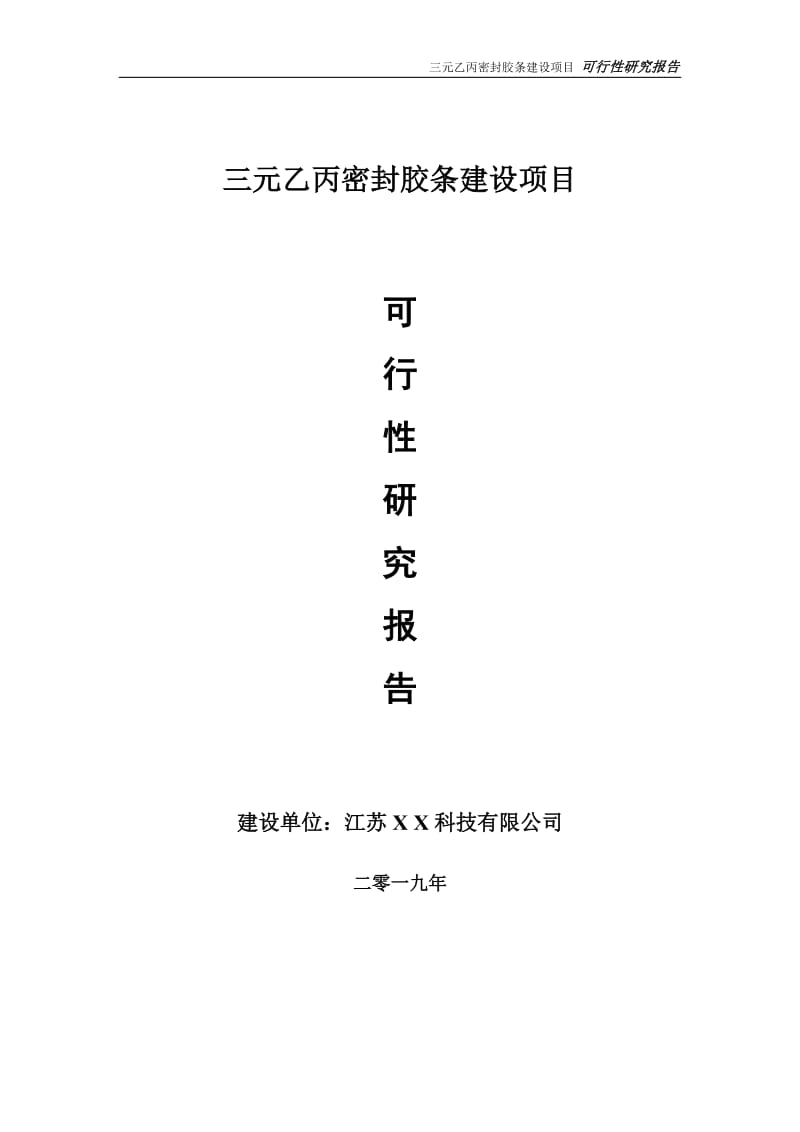 三元乙丙密封胶条项目可行性研究报告【备案定稿可修改版】_第1页