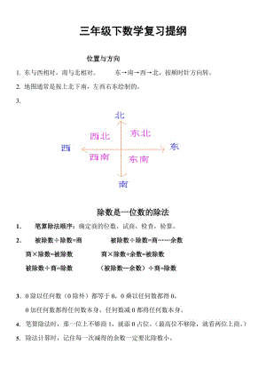 （參考材料）魯教版小學(xué)三年級下冊數(shù)學(xué)公式