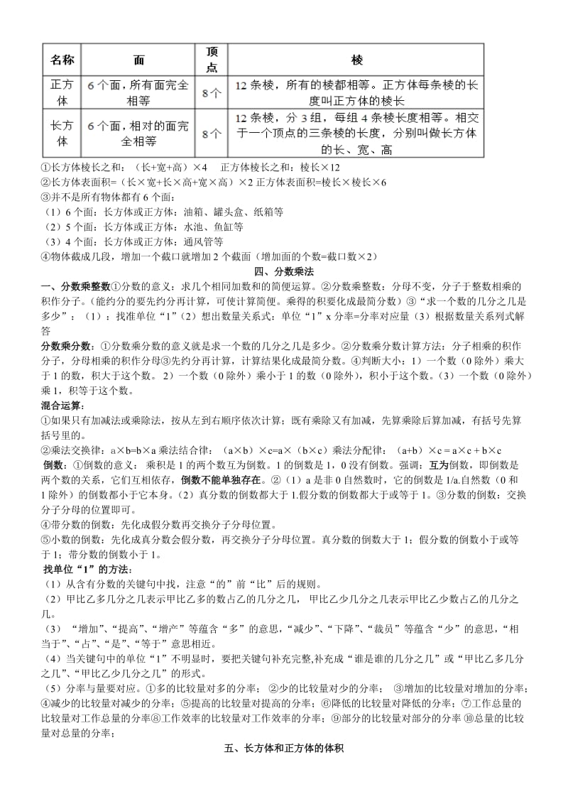 （参考材料）冀教版五年级下数学知识点总结_第3页