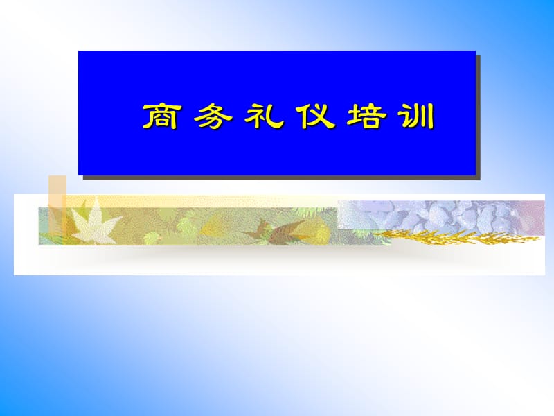 《商务礼仪培训》_第1页