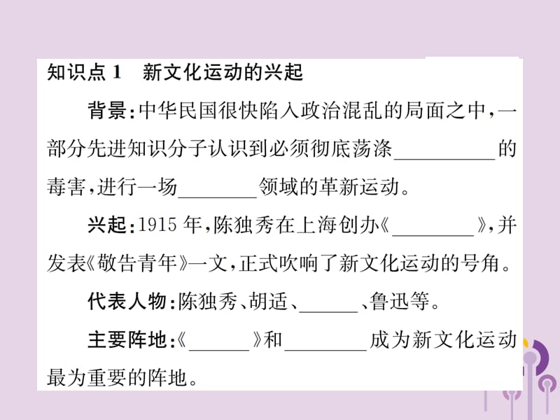 八年级历史上册第四单元新民主主义革命的开始第12课新文化运动课件_第2页