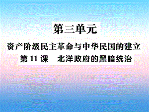 八年級歷史上冊第三單元資產(chǎn)階級民族革命與中華民國的建立第11課北洋政府的黑暗統(tǒng)治作業(yè)課件 (2)