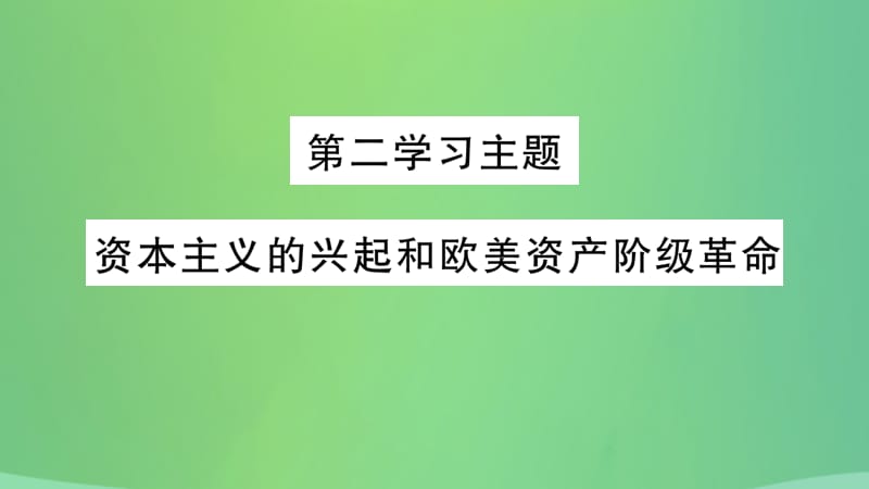 中考历史复习4世界古、近代史第二学习主题资本主义的兴起和欧美资产阶级革命讲解课件_第2页