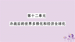 中考世界歷史第12單元冷戰(zhàn)后的世界多極化和經(jīng)濟(jì)全球化（習(xí)題）課件