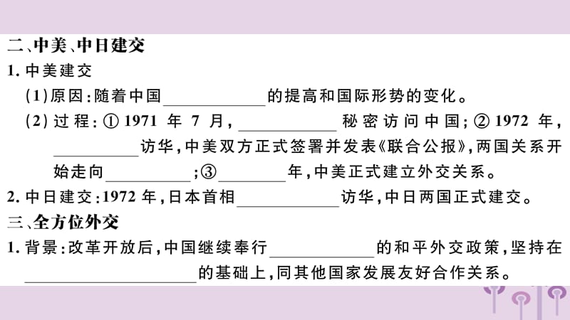 八年级历史下册第五单元国防建设与外交成就第17课外交事业的发展习题课件(2)_第3页