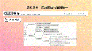 八年级历史下册第四单元民族团结与祖国统一导学课件