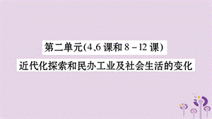 中考历史复习第2板块中国近代史第2单元46课和8_12课近代化探索和民办工业及社会生活的变化习题课件14361