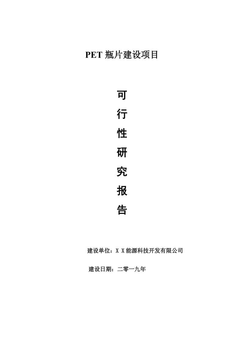 PET瓶片项目可行性研究报告【申请可修改】_第1页