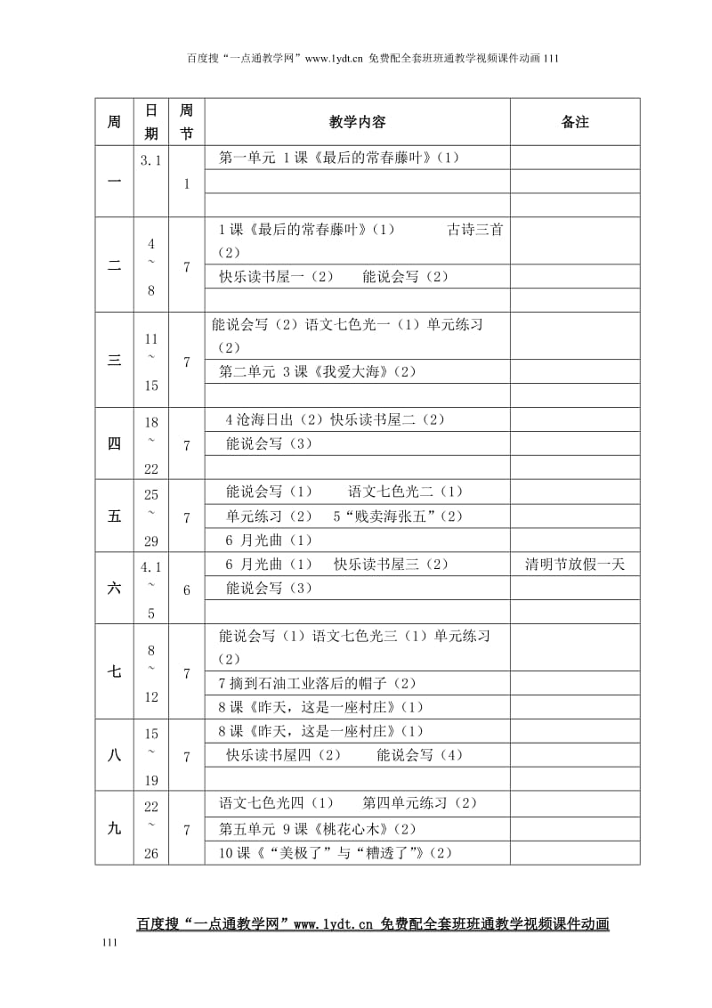 教科版五年级下册语文教案_第2页