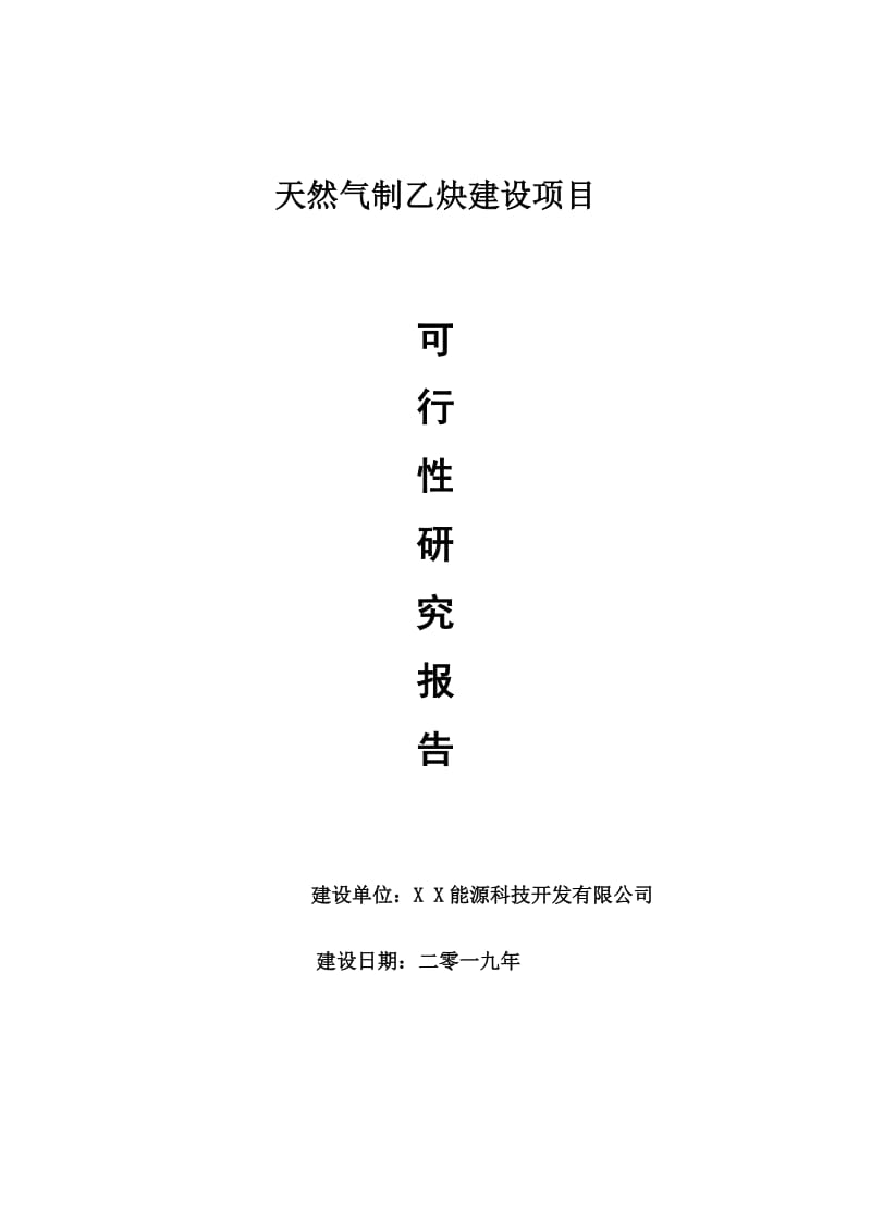 天然气制乙炔项目可行性研究报告【申请可修改】_第1页