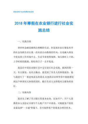 2018年寒假在農(nóng)業(yè)銀行進(jìn)行社會(huì)實(shí)踐總結(jié).doc