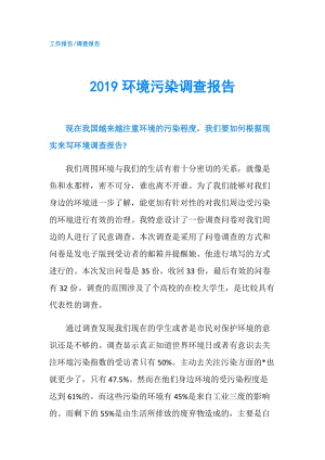 2019環(huán)境污染調(diào)查報(bào)告.doc