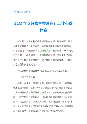 20XX年6月農(nóng)村委派會(huì)計(jì)工作心得體會(huì).doc