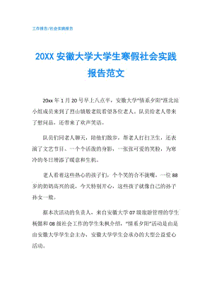 20XX安徽大學(xué)大學(xué)生寒假社會(huì)實(shí)踐報(bào)告范文.doc