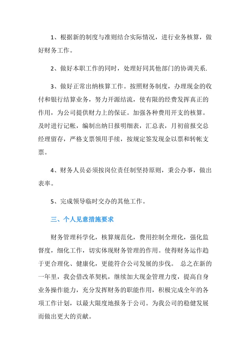 20XX公司财务部员工个人工作计划.doc_第2页