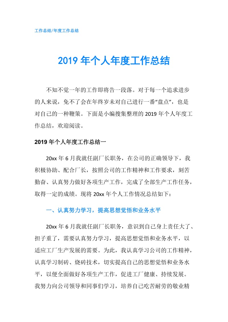 2019年个人年度工作总结.doc_第1页