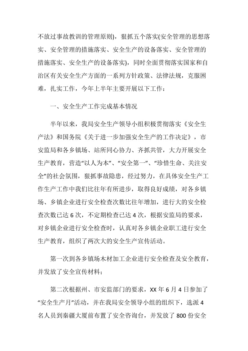 乡镇企业XX上半年安全生产工作总结.doc_第2页