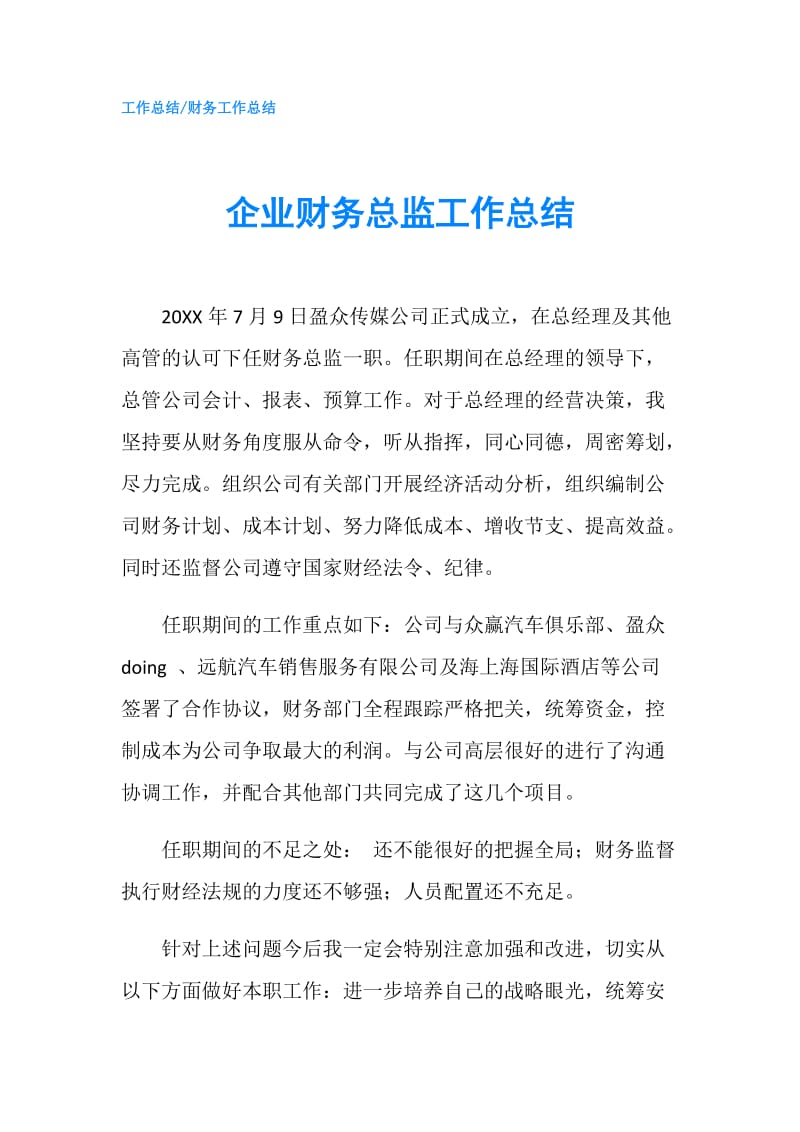 企业财务总监工作总结.doc_第1页