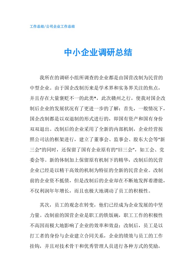 中小企业调研总结.doc_第1页