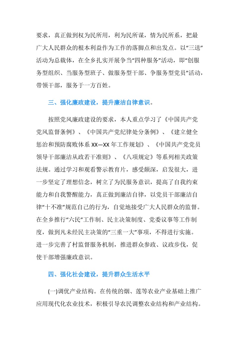 乡镇主要负责人执政为民工作报告.doc_第2页