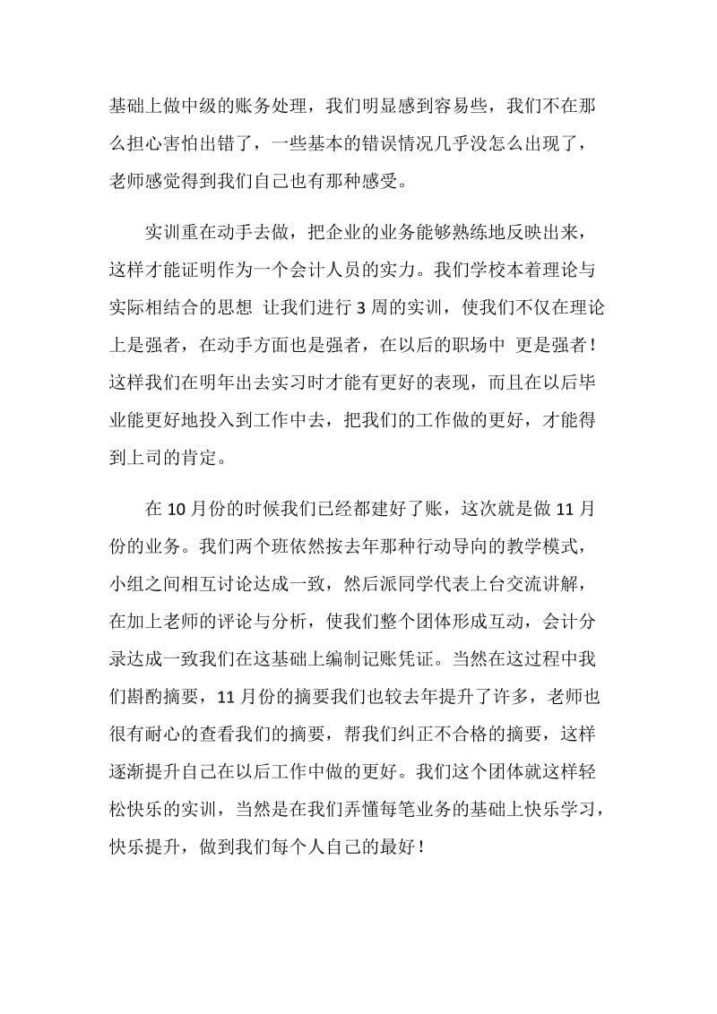 中级会计实训实习报告总结.doc_第2页