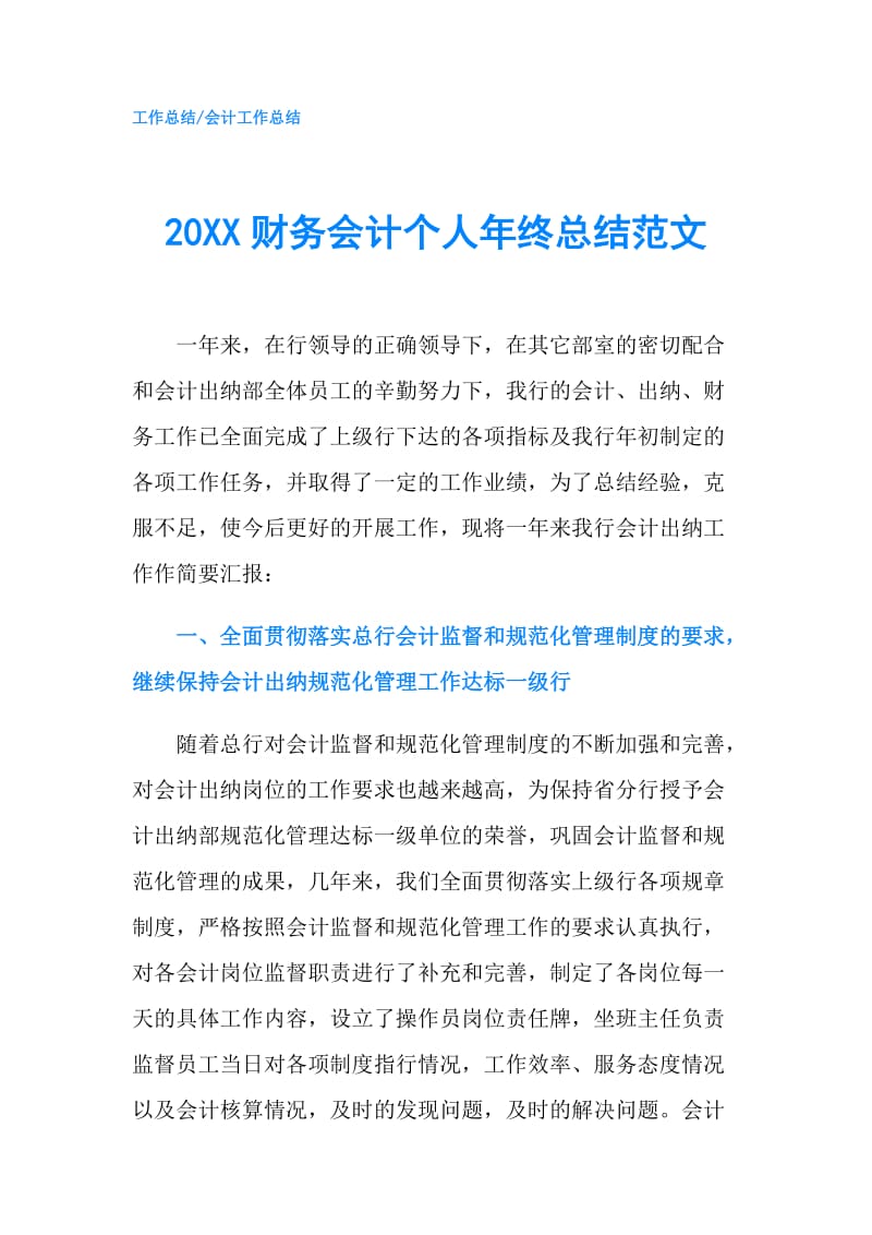 20XX财务会计个人年终总结范文.doc_第1页