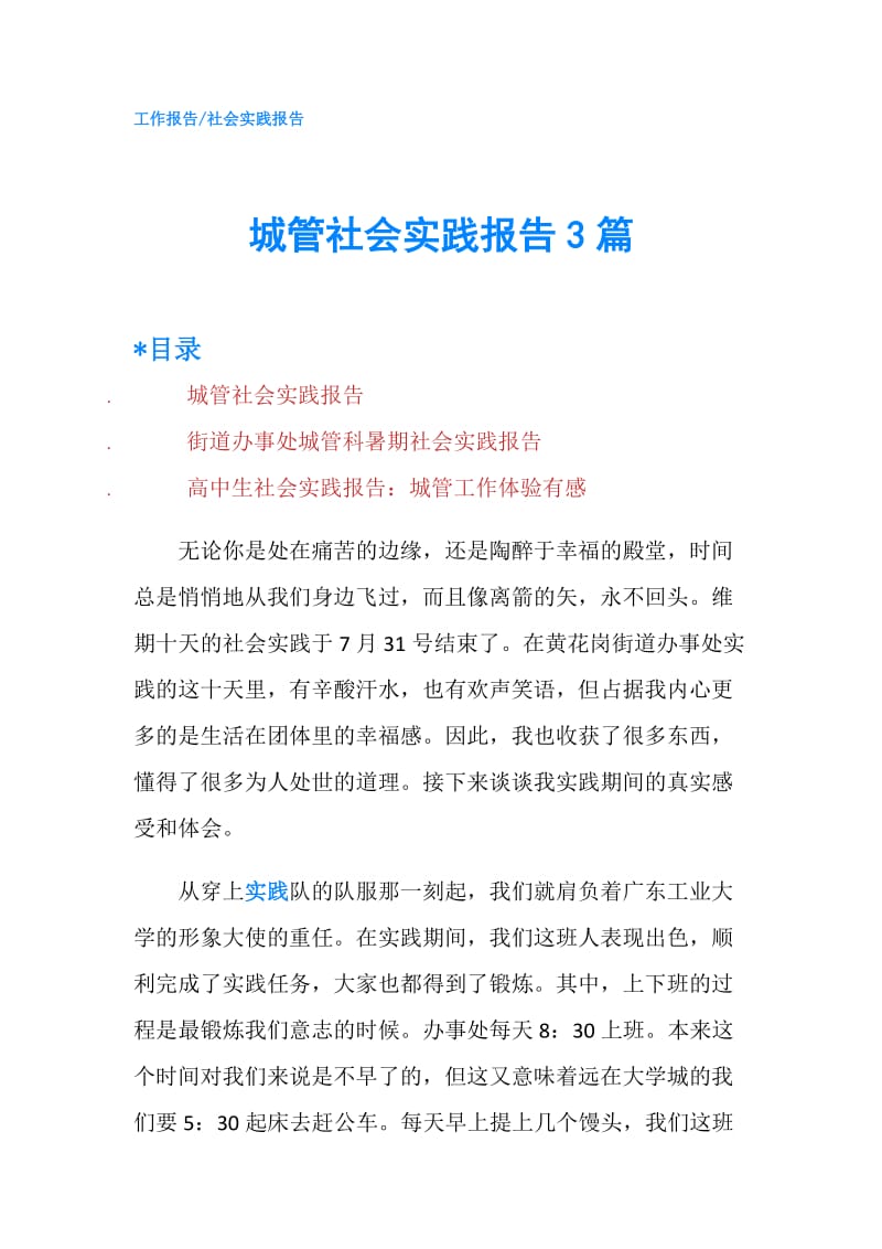 城管社会实践报告3篇.doc_第1页