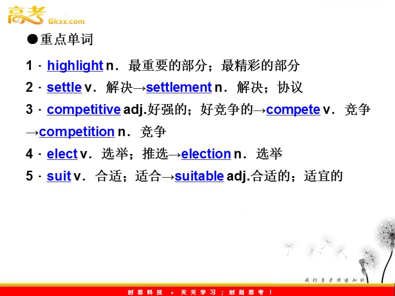 高考英语一轮复习 Module2　Highlights of My Senior Year课件 （外研版选修7）_第3页