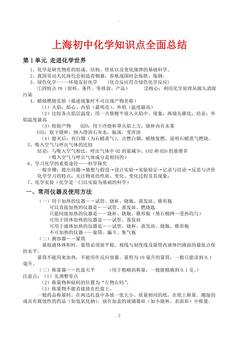 上海初中化学知识点总结.doc_第2页