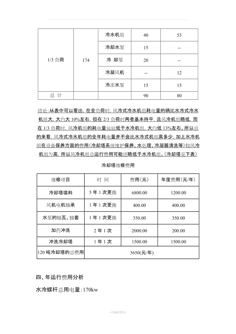 风冷制机组与水冷制冷机组的技术经济比较.doc_第3页