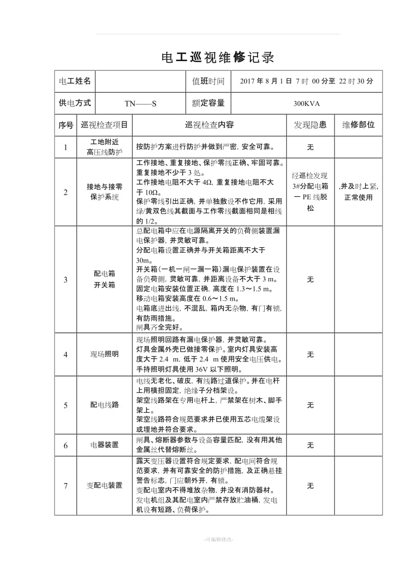 电工巡视维修记录.doc_第2页