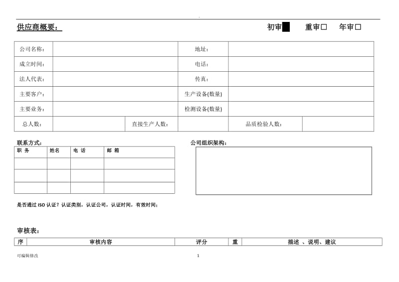 供应商审核报告.doc_第1页