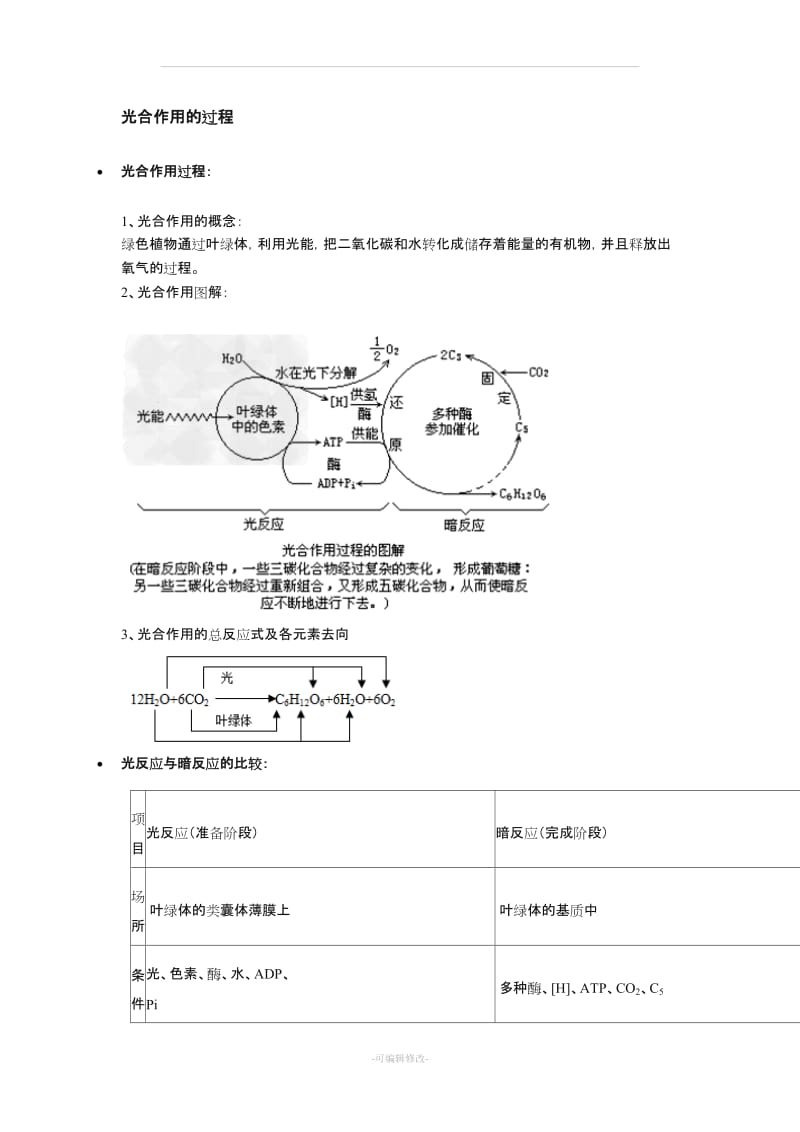 光合作用的过程.doc_第1页