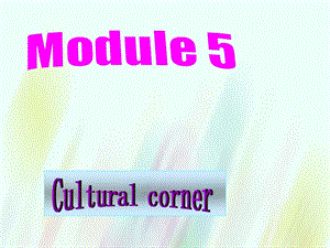 【外研版】選修六：Module5 Cultural corner課件