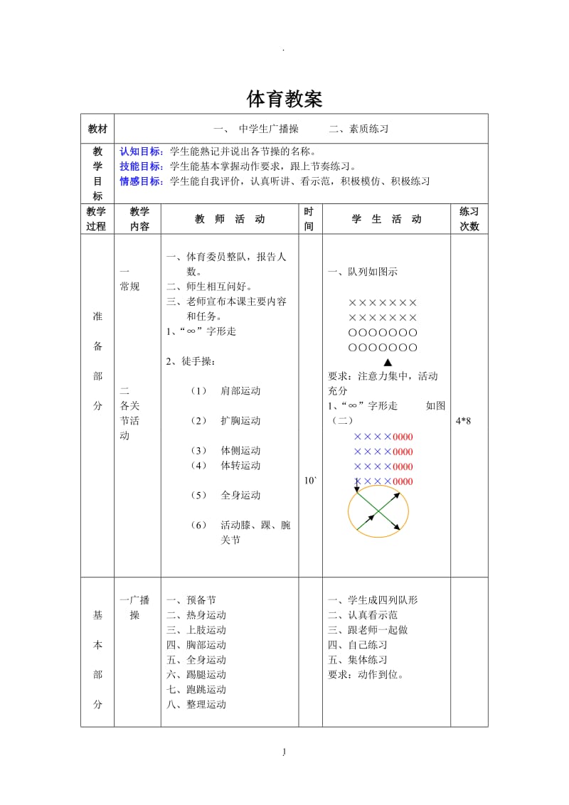 初中体育教案全集八年级64439.doc_第1页