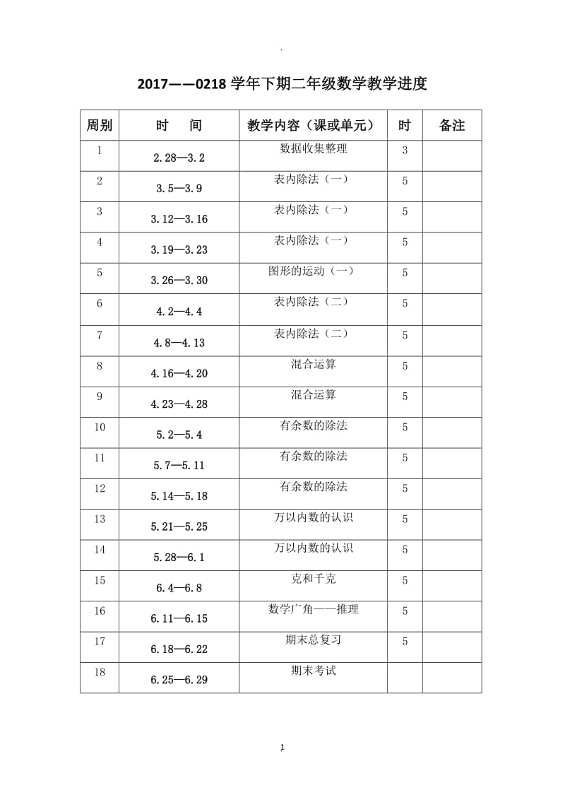 年人教版二年级数学下册教案全册.doc_第1页