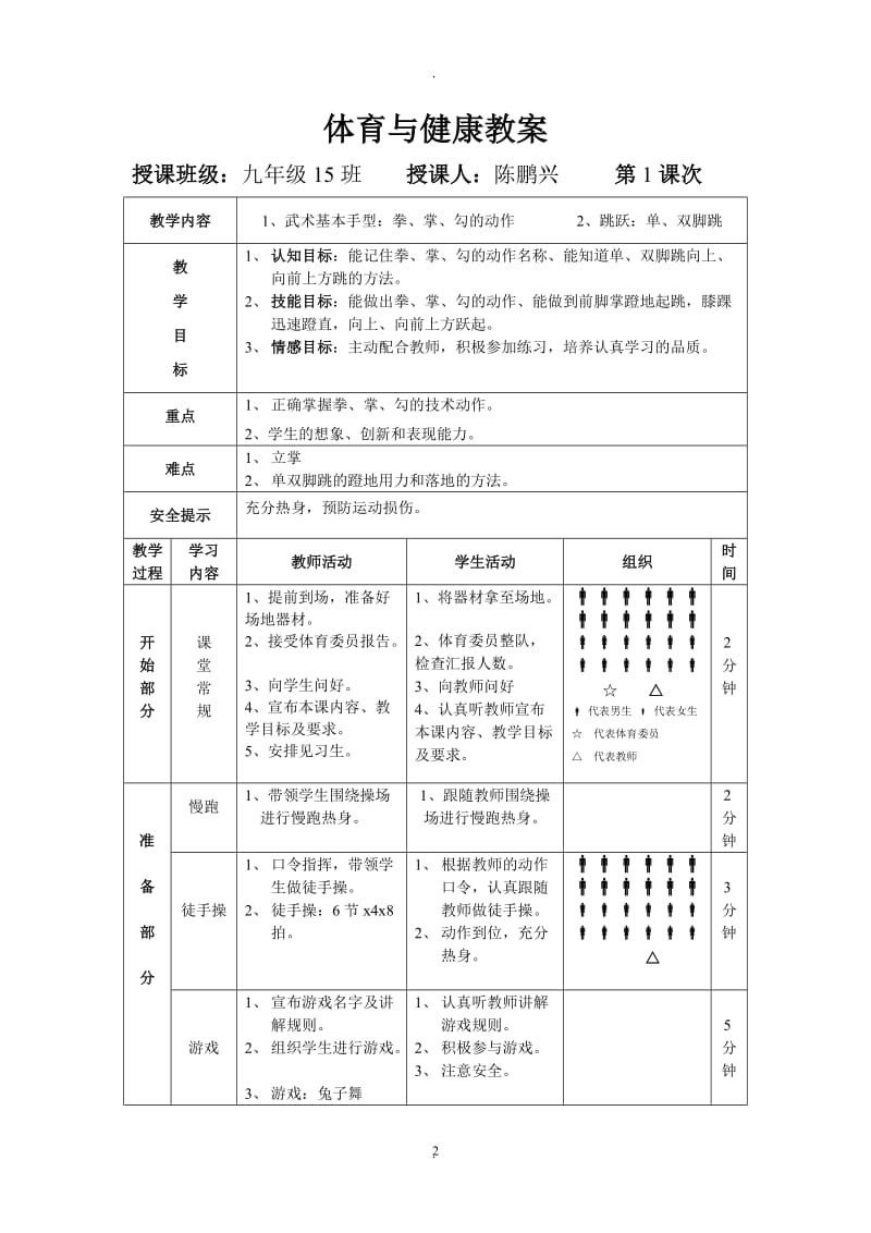 初中体育与健康教案.doc_第2页